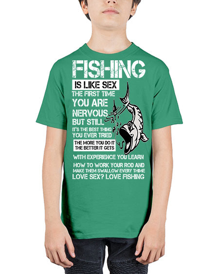 fishing 28# - shark-fish - Youth Tee Unisex