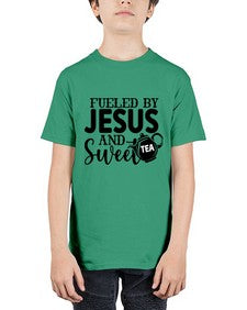fueled by jesus and sweet tea 990# - tea - Youth Tee Unisex