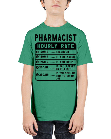 funny pharmacist hourly rate 808# - pharmacist - Youth Tee Unisex