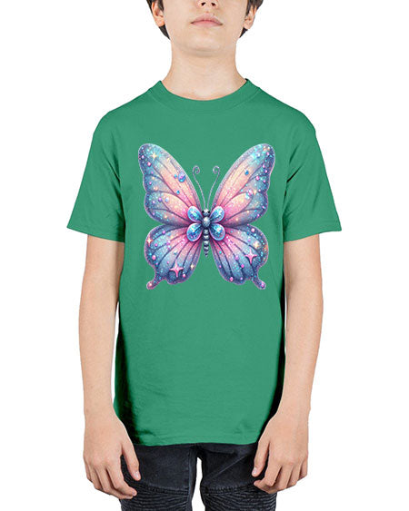 glitter butterfly 12# - butterfly - Youth Tee Unisex