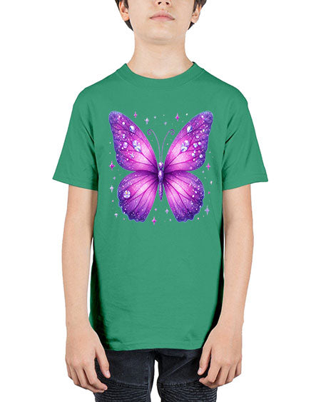 glitter butterfly 13# - butterfly - Youth Tee Unisex