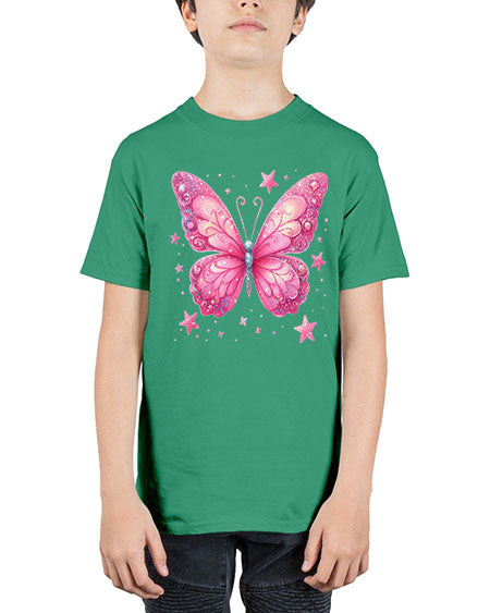 glitter butterfly 16# - butterfly - Youth Tee Unisex