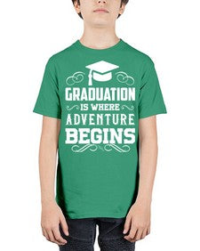 graduation is where adventure begins 225# - graduation - Youth Tee Unisex