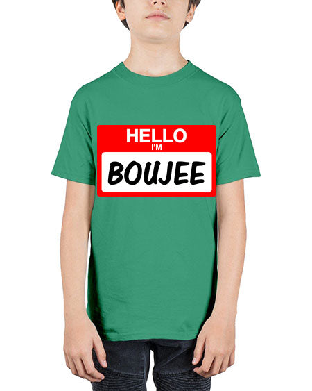 hello im boujee 131# - black words and phrases - Youth Tee Unisex