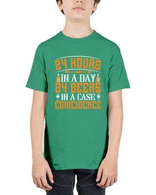 hours in a day beers in a case coincidence 191# - drinking - Youth Tee Unisex