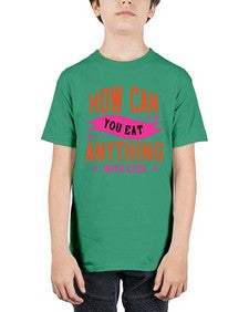how can you eat anything with eyes 1064# - vegan - Youth Tee Unisex