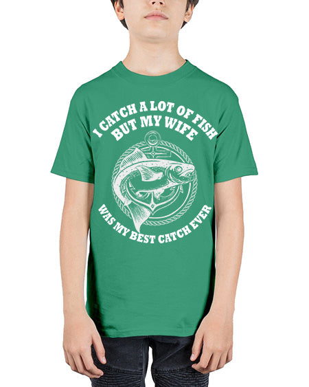 i catch a lot of fish 85# - shark-fish - Youth Tee Unisex