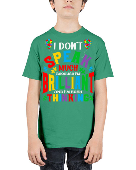 i dont speak much autism 91# - autism - Youth Tee Unisex