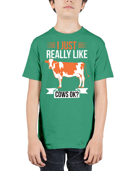 i just really like cows ok Style 3# - cow - Youth Tee Unisex