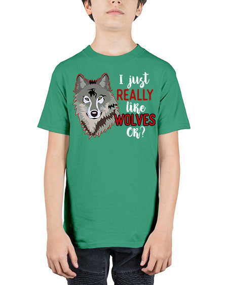 i just really like wolves - wolf - Youth Tee Unisex