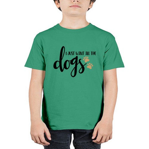 i just want all the dogs 190# - dogs - Youth Tee Unisex