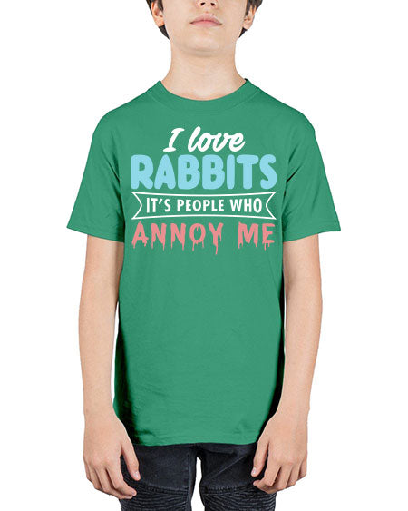 i love rabbits its people who annoy me - rabbit - Youth Tee Unisex