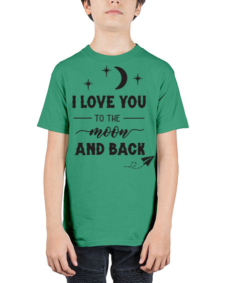 i love you to the moon and back 5# - moon - Youth Tee Unisex