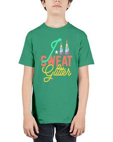 i sweat glitter 190# - unicorn - Youth Tee Unisex