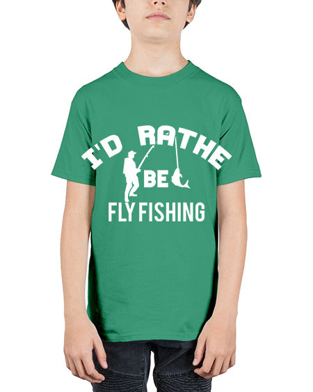 id rather be fly fishing 11# - shark-fish - Youth Tee Unisex