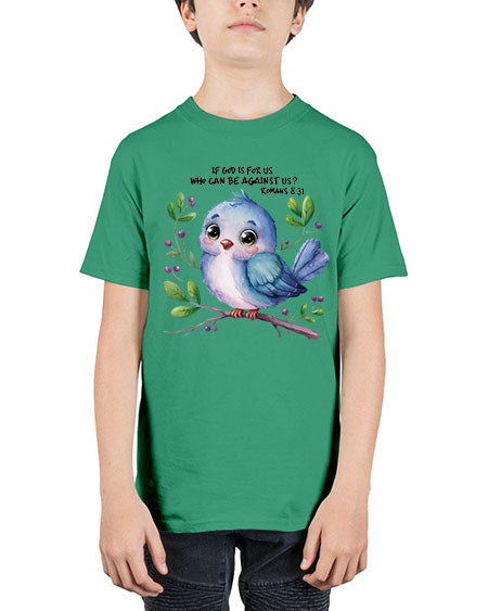 if god is for us who can be against us 47# - birds - Youth Tee Unisex