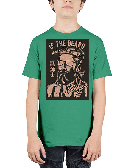 if the beard fits wear it cs 151# - bears - animals - Youth Tee Unisex