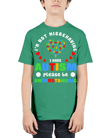 im not misbehaving i have 95# - autism - Youth Tee Unisex