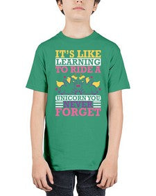 it s like learning to ride a unicorn you never forget 241# - unicorn - Youth Tee Unisex