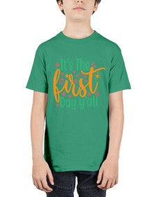 its the first day yall 395# - last day of school - Youth Tee Unisex