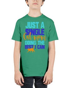 just a single cat mom doing the best i can - cats - Youth Tee Unisex