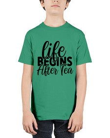 life begins after tea 1297# - tea - Youth Tee Unisex