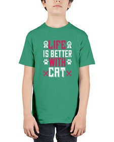 life is better with cat Style 65# - cats - Youth Tee Unisex