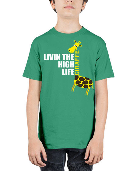 living the high life giraffe - giraffee - Youth Tee Unisex