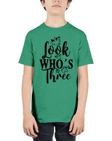 look whos three 265# - unicorn - Youth Tee Unisex