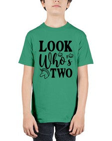 look whos two 267# - unicorn - Youth Tee Unisex