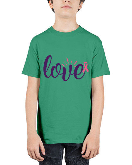 love Style 7# - breast cancer - Youth Tee Unisex