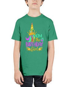 mom of the birthday girl 308# - unicorn - Youth Tee Unisex