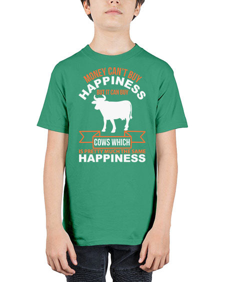 money can’t buy happiness but it can buy cows which is pretty much the same happiness Style 1# - cow - Youth Tee Unisex