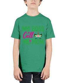 my boss call me mom 311# - unicorn - Youth Tee Unisex