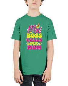 my boss calls me mom 312# - unicorn - Youth Tee Unisex