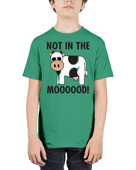 not in the mooood  - cow - Youth Tee Unisex