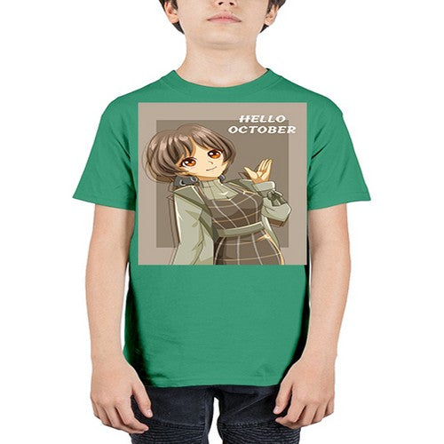 of beautiful girl in hello october 133# - anime - Youth Tee Unisex