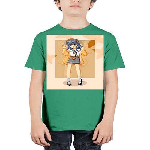 of beautiful girl with jacket 132# - anime - Youth Tee Unisex