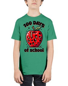 one hundred Days of School Apple 572# - one hundred days - Youth Tee Unisex