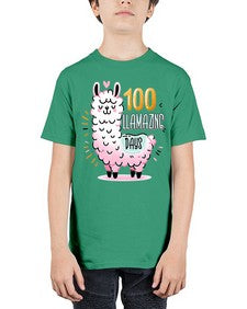 one hundredth Day of School Llama 599# - one hundred days - Youth Tee Unisex