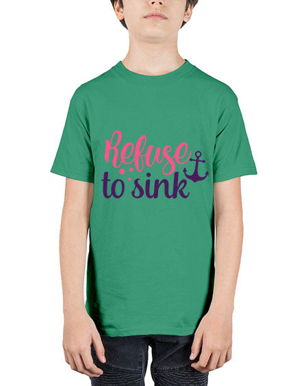 refuse to sink Style 4# - breast cancer - Youth Tee Unisex