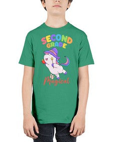 second Grade is Magical Unicorn 821# - second grade - Youth Tee Unisex