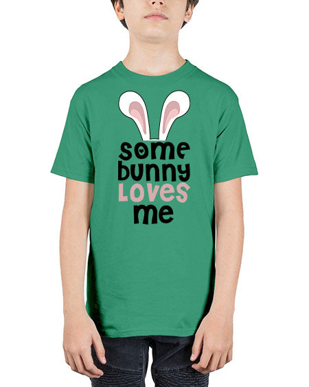 some bunny loves me - rabbit - Youth Tee Unisex