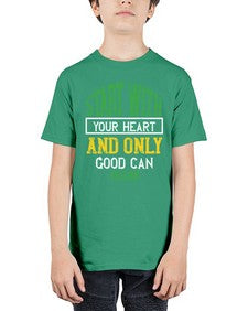 start with your heart and only good can follow 406# - vegan - Youth Tee Unisex