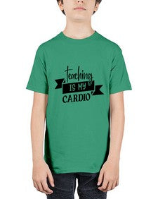 teaching is my cardio Style 400# - teacher - Youth Tee Unisex