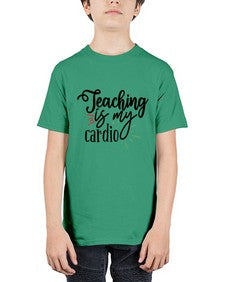 teaching is my cardio Style 402# - teacher - Youth Tee Unisex