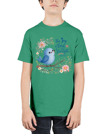 the joy of the lord is my strength 73# - birds - Youth Tee Unisex