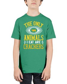the only animals i eat are crackers 418# - vegan - Youth Tee Unisex