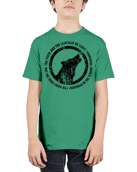 the tiger and the lion may be more powerful - wolf - Youth Tee Unisex