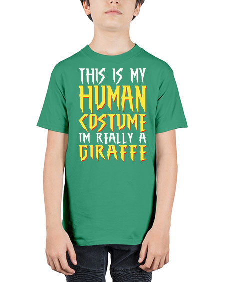 this is my human costume im really a giraffe - giraffee - Youth Tee Unisex